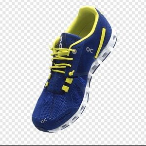 On Running Cloud X Race Running Trainers Shoe Sneaker navy Lime Green
